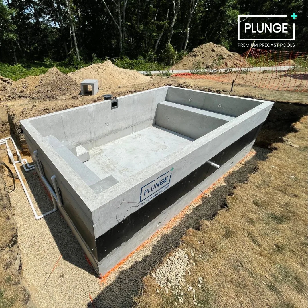 Premium plunge pool installed in a smaller backyard space